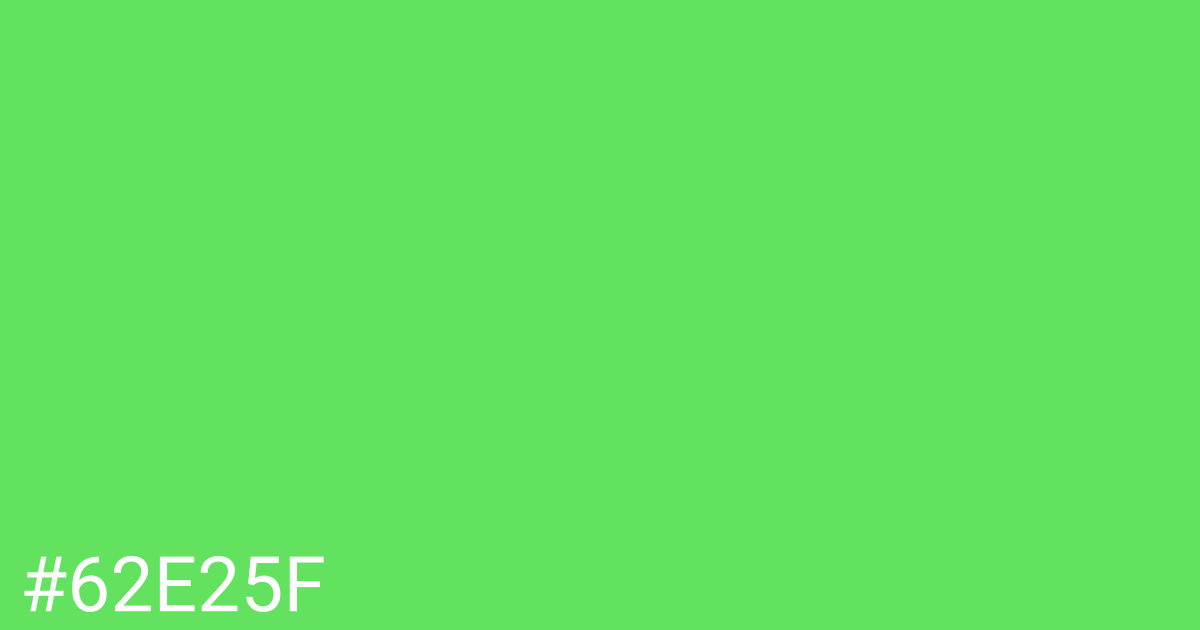 Hex color #62e25f graphic