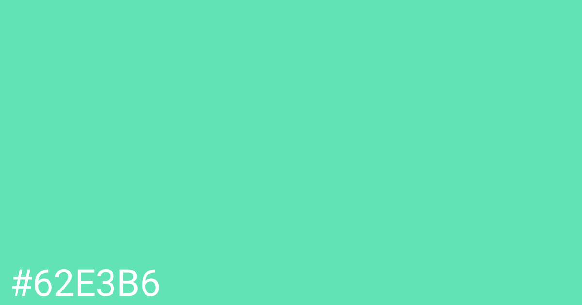 Hex color #62e3b6 graphic