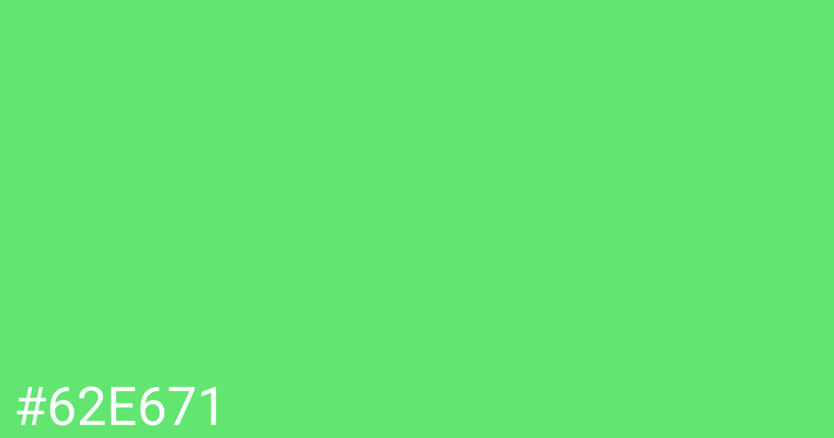 Hex color #62e671 graphic