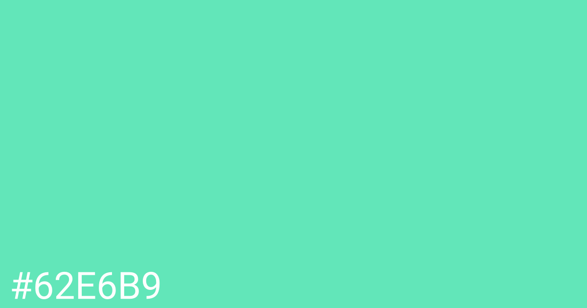 Hex color #62e6b9 graphic