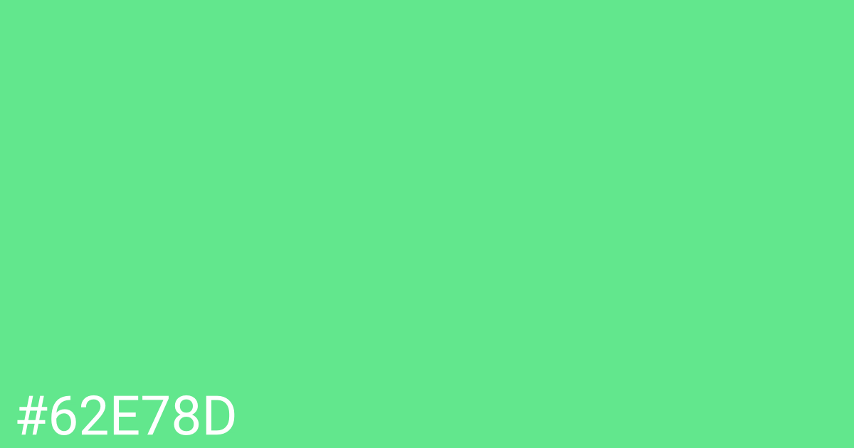 Hex color #62e78d graphic