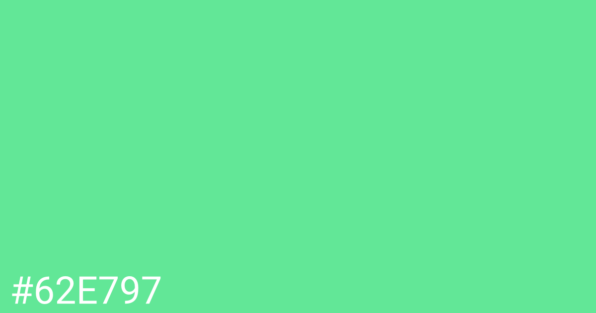 Hex color #62e797 graphic