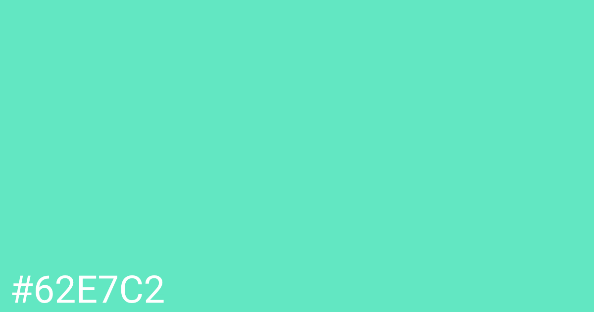 Hex color #62e7c2 graphic