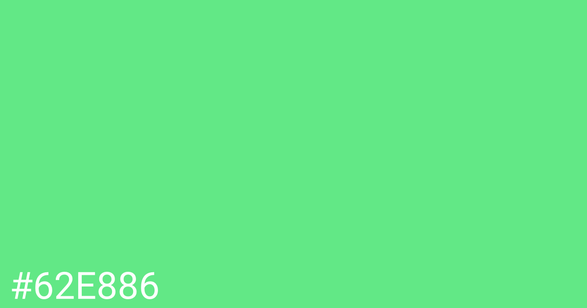 Hex color #62e886 graphic