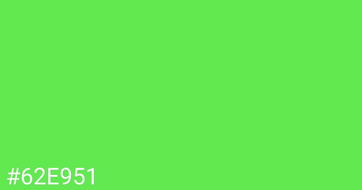 Hex color #62e951 graphic