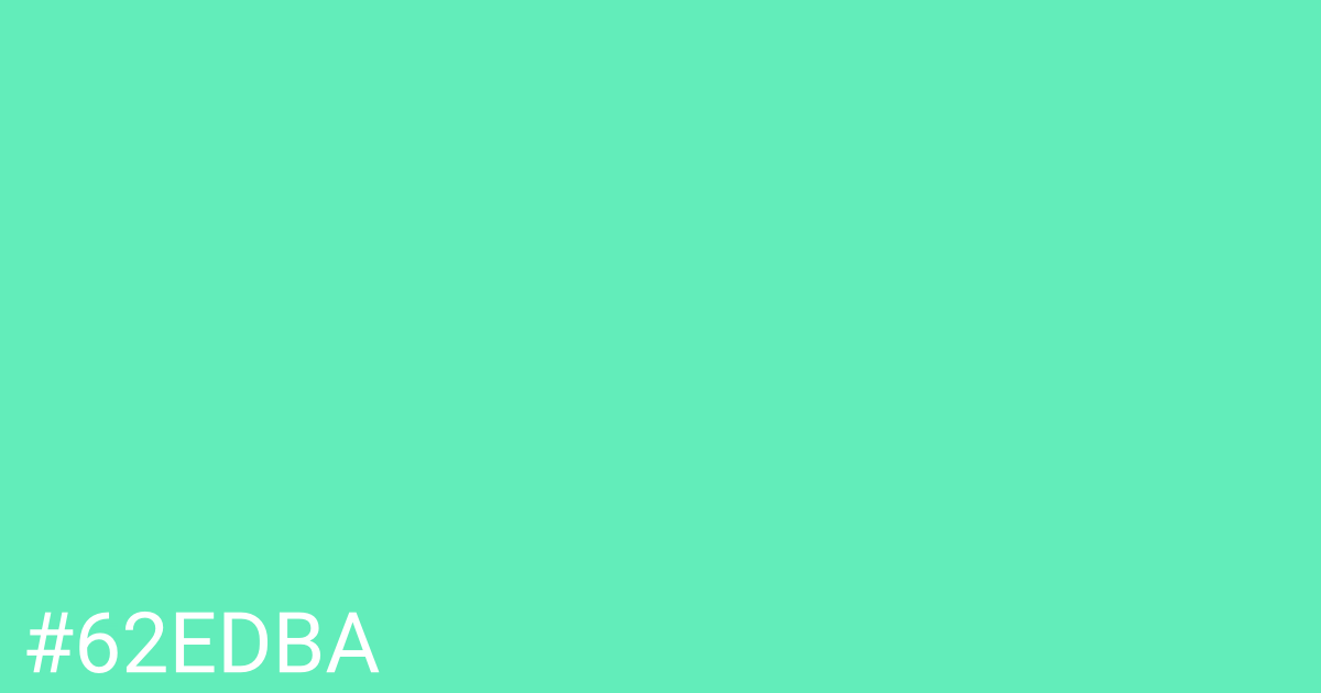 Hex color #62edba graphic