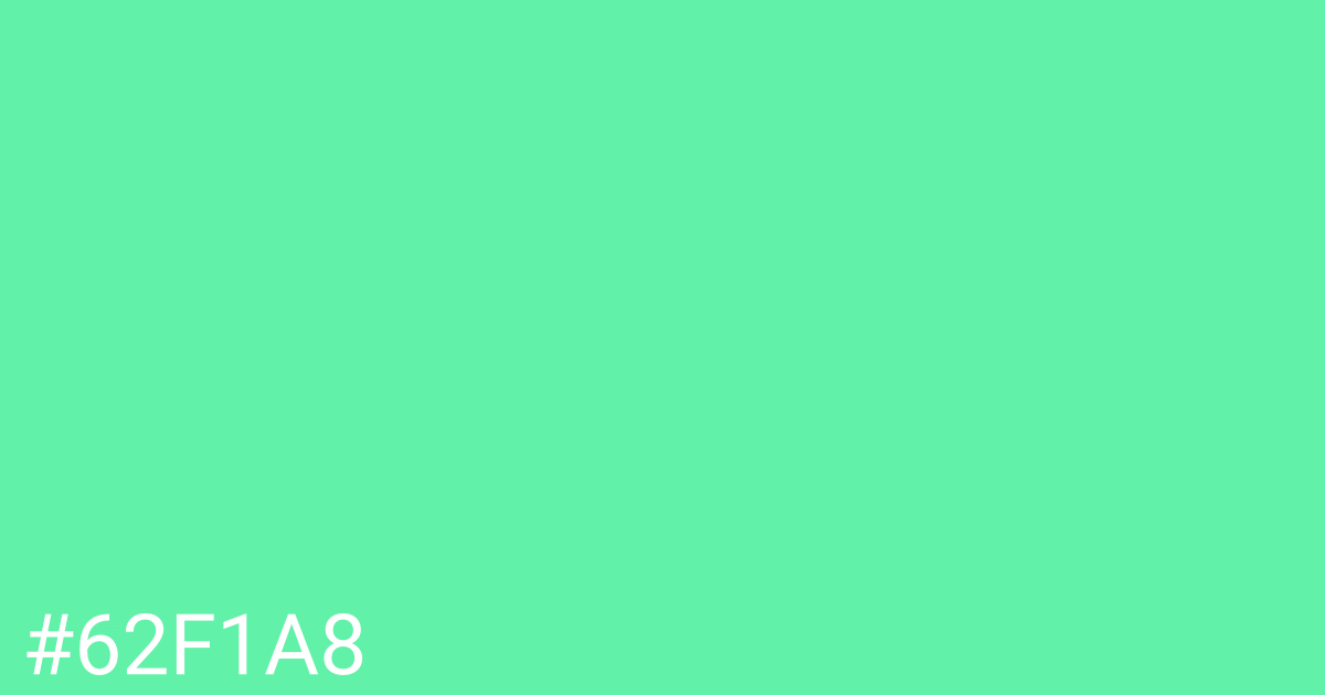 Hex color #62f1a8 graphic