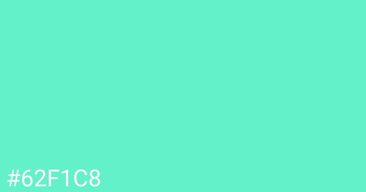 Hex color #62f1c8 graphic