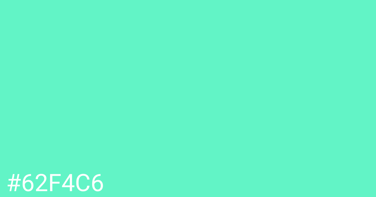 Hex color #62f4c6 graphic