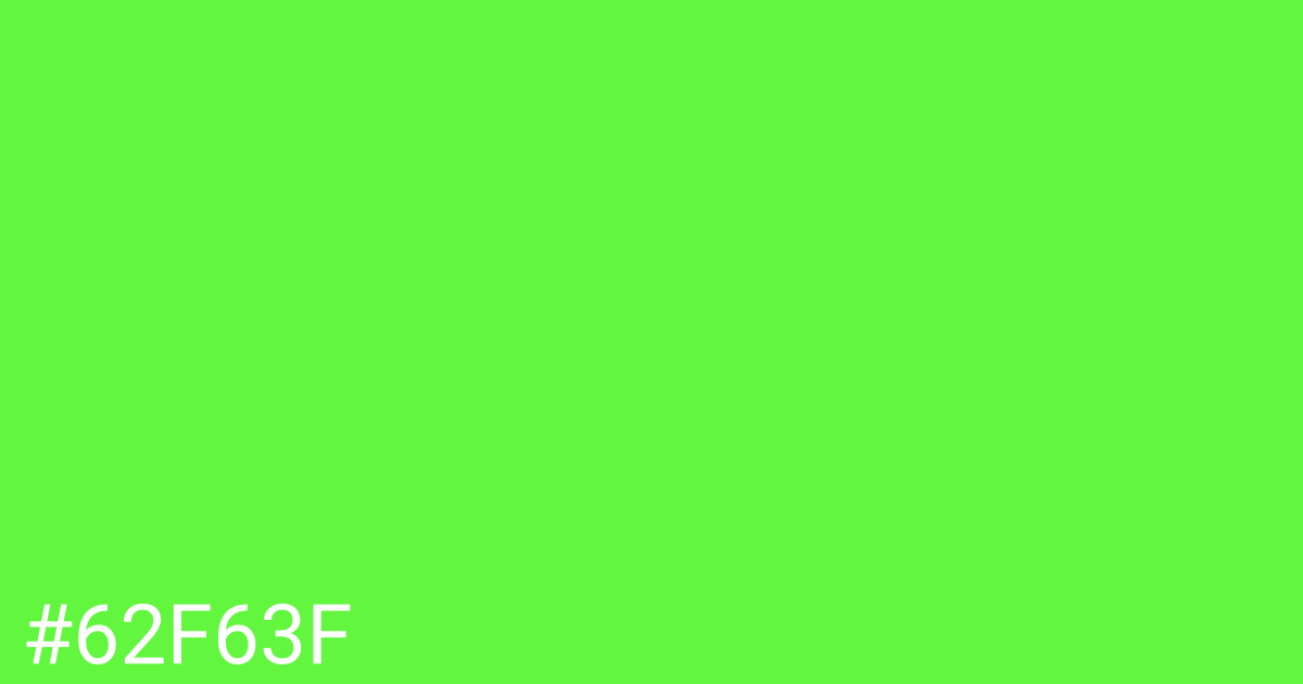 Hex color #62f63f graphic