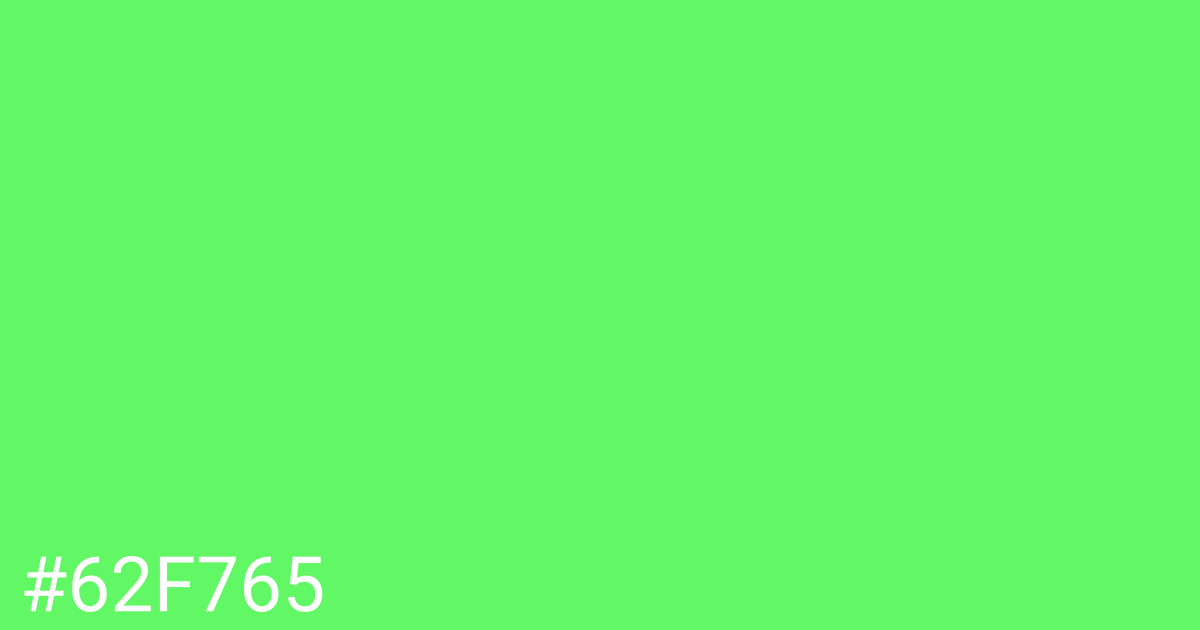 Hex color #62f765 graphic
