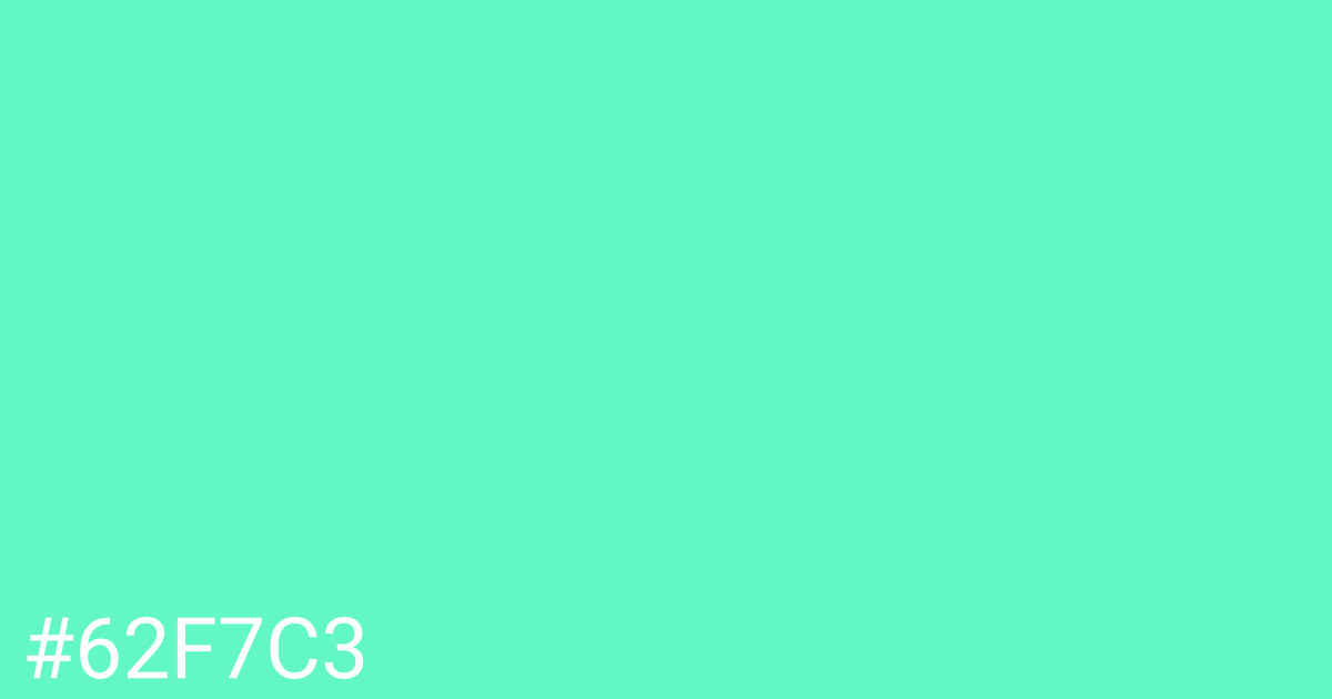 Hex color #62f7c3 graphic