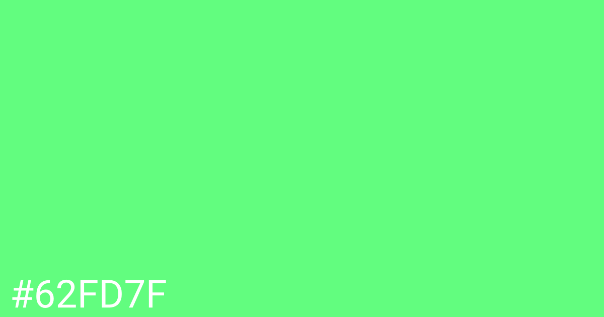 Hex color #62fd7f graphic