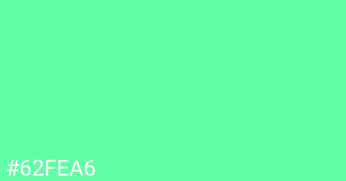 Hex color #62fea6 graphic