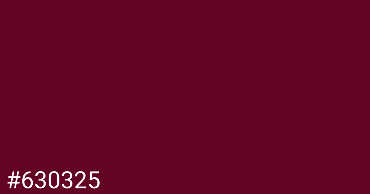 Hex color #630325 graphic