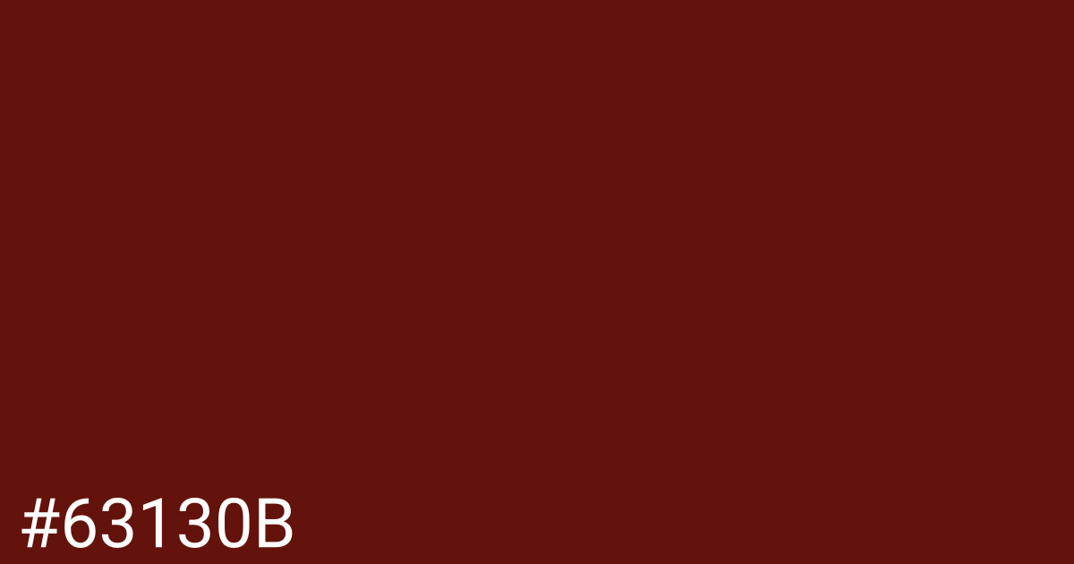 Hex color #63130b graphic