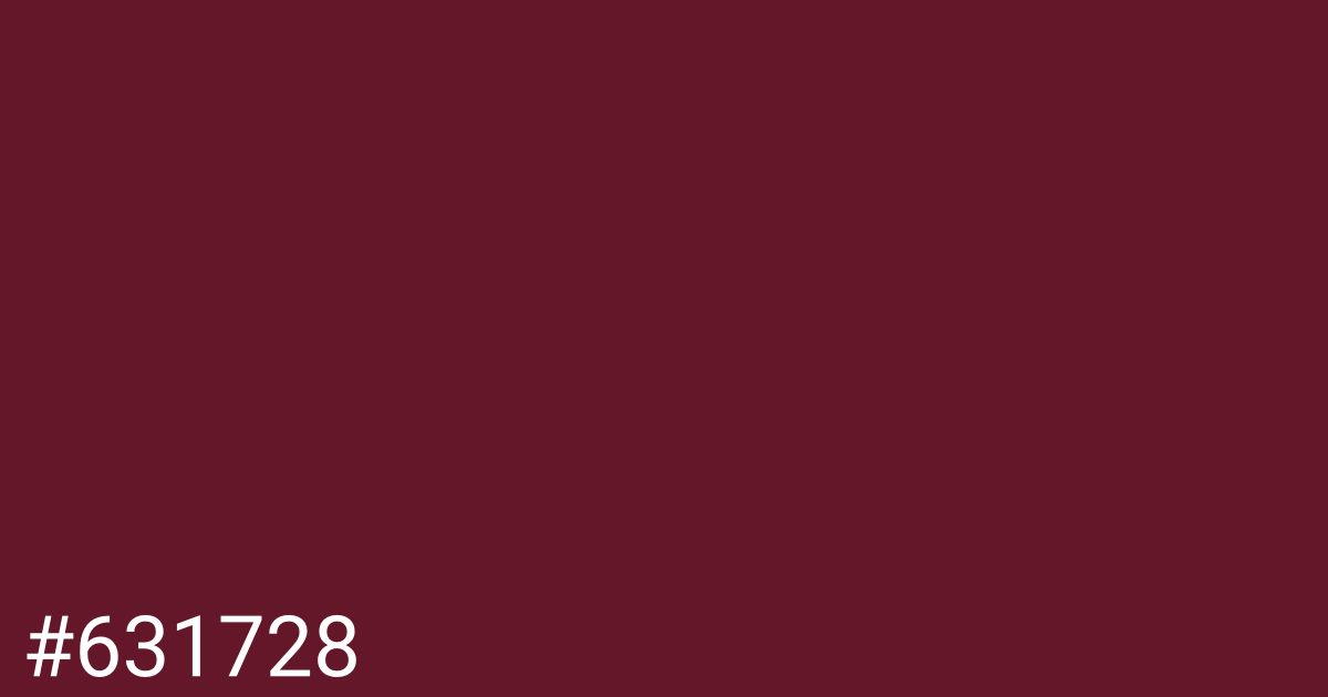 Hex color #631728 graphic