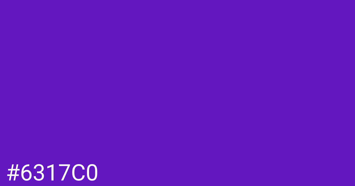 Hex color #6317c0 graphic