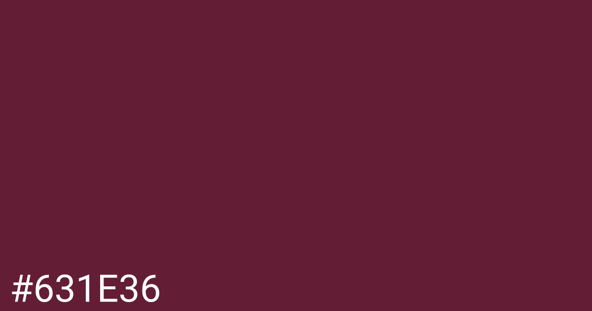 Hex color #631e36 graphic