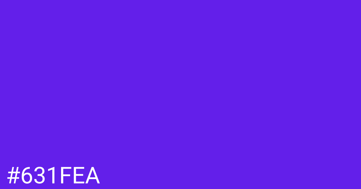 Hex color #631fea graphic
