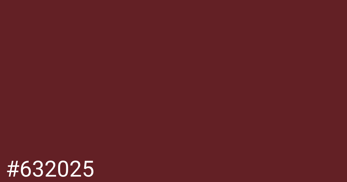 Hex color #632025 graphic