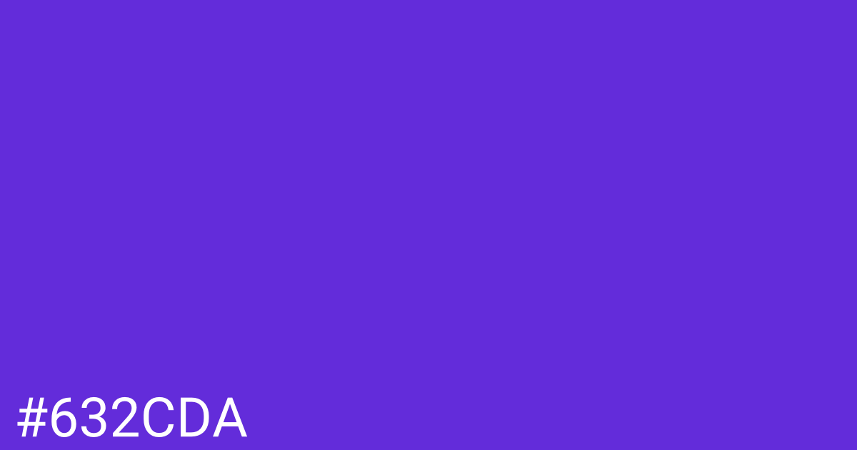 Hex color #632cda graphic