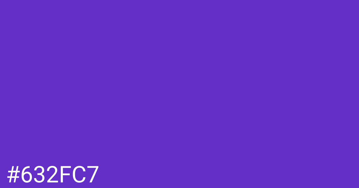 Hex color #632fc7 graphic