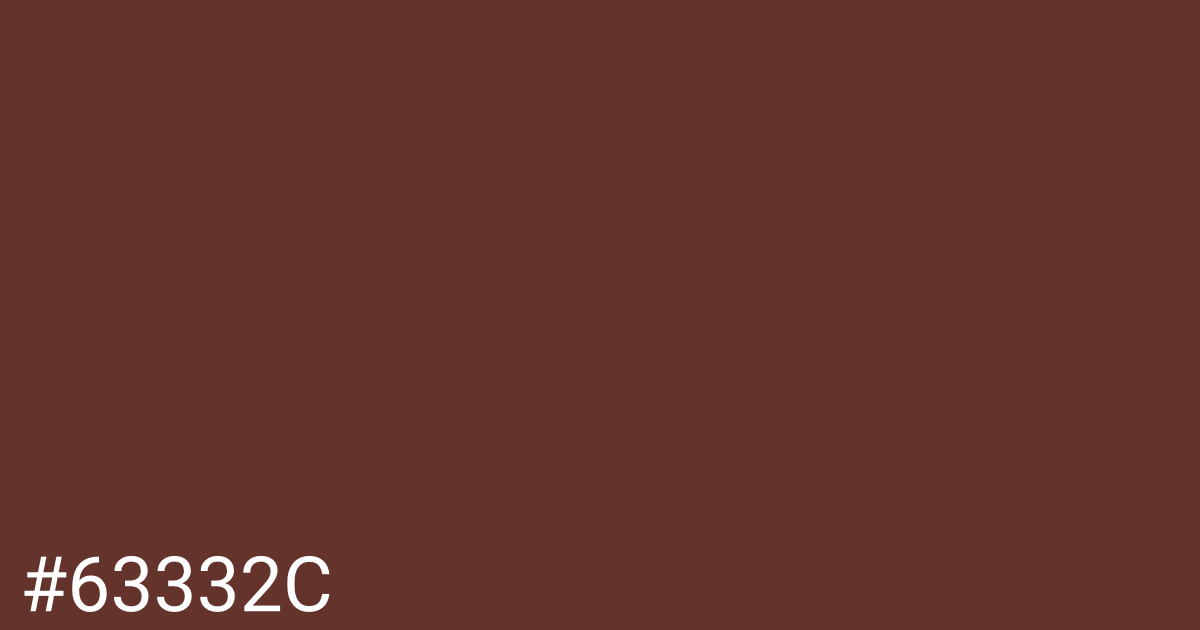 Hex color #63332c graphic