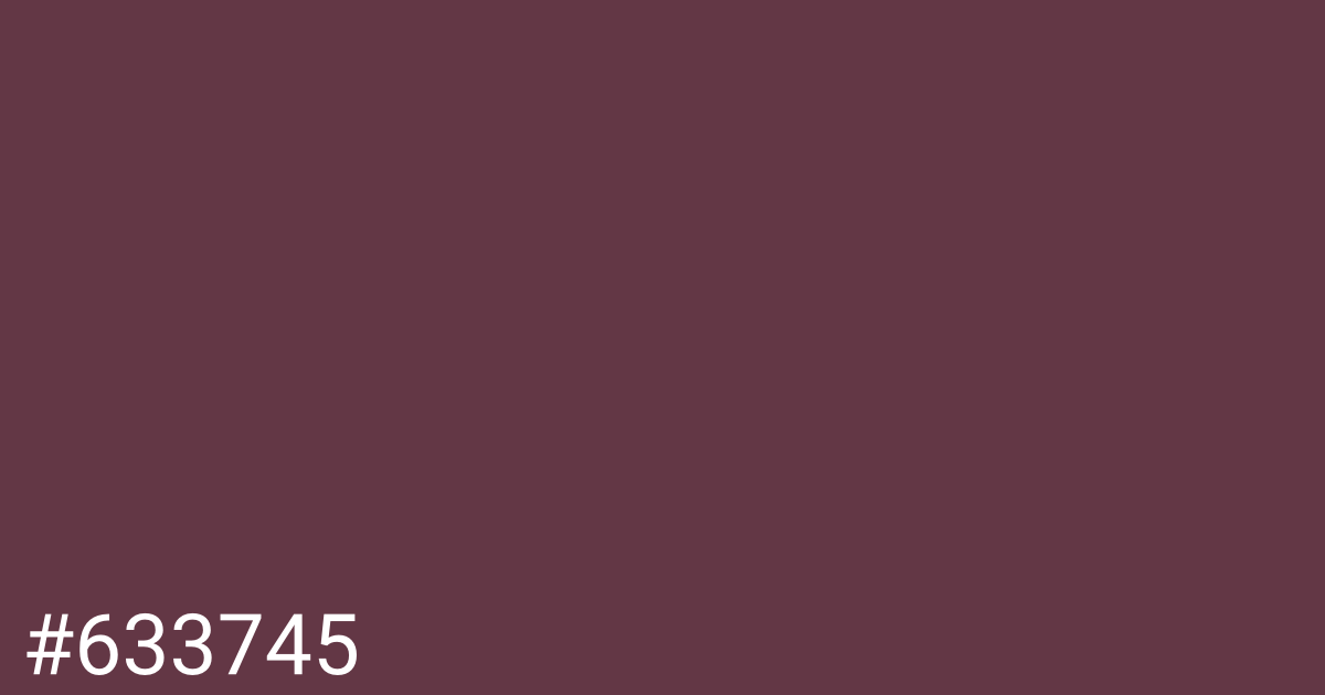 Hex color #633745 graphic