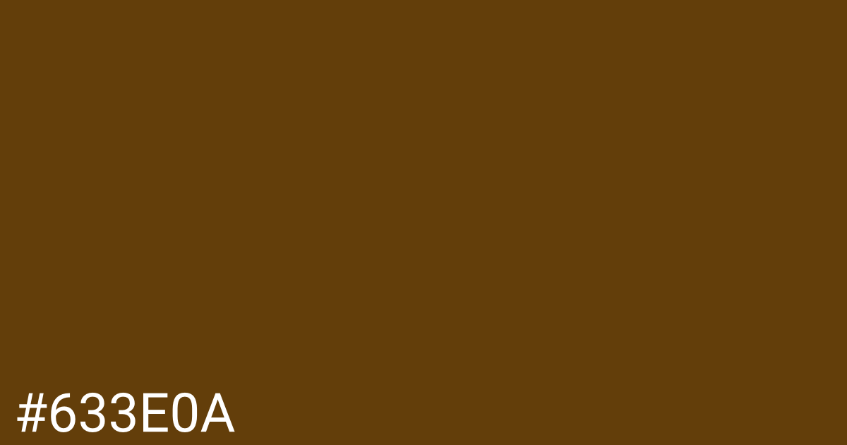 Hex color #633e0a graphic