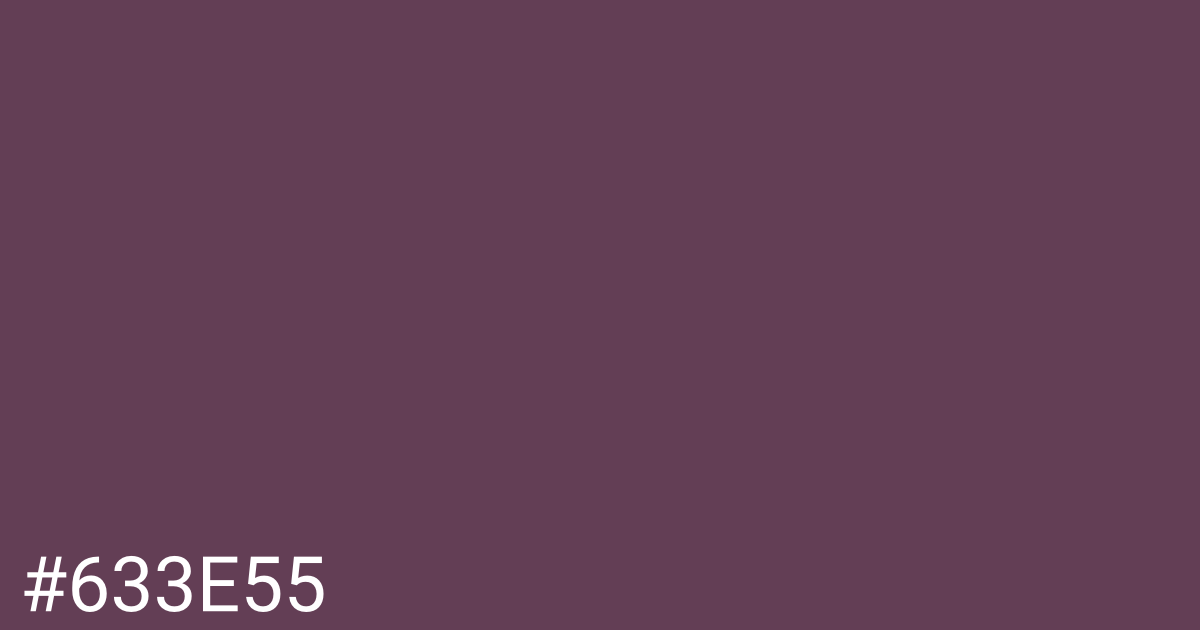 Hex color #633e55 graphic