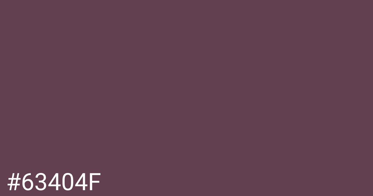 Hex color #63404f graphic