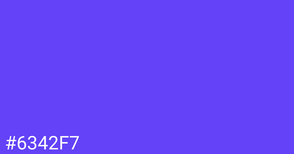 Hex color #6342f7 graphic