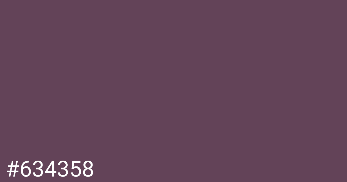 Hex color #634358 graphic