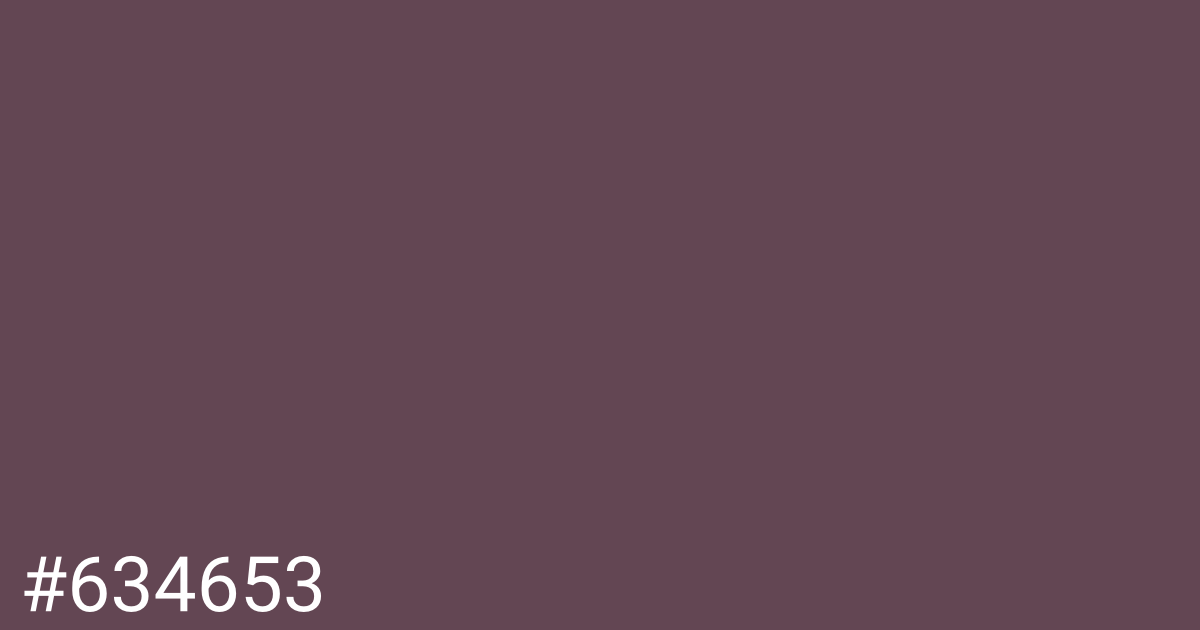 Hex color #634653 graphic