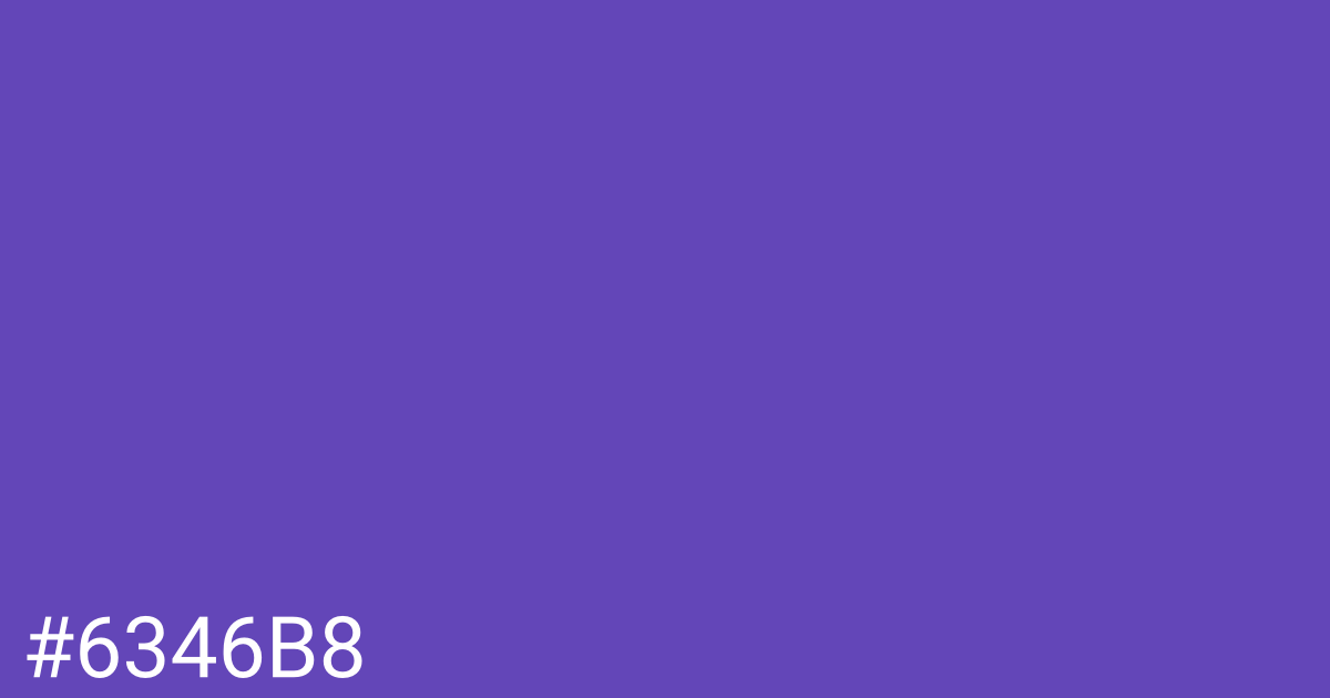 Hex color #6346b8 graphic