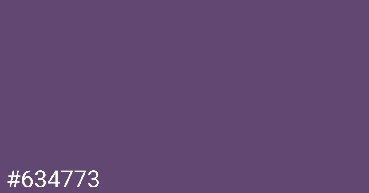 Hex color #634773 graphic