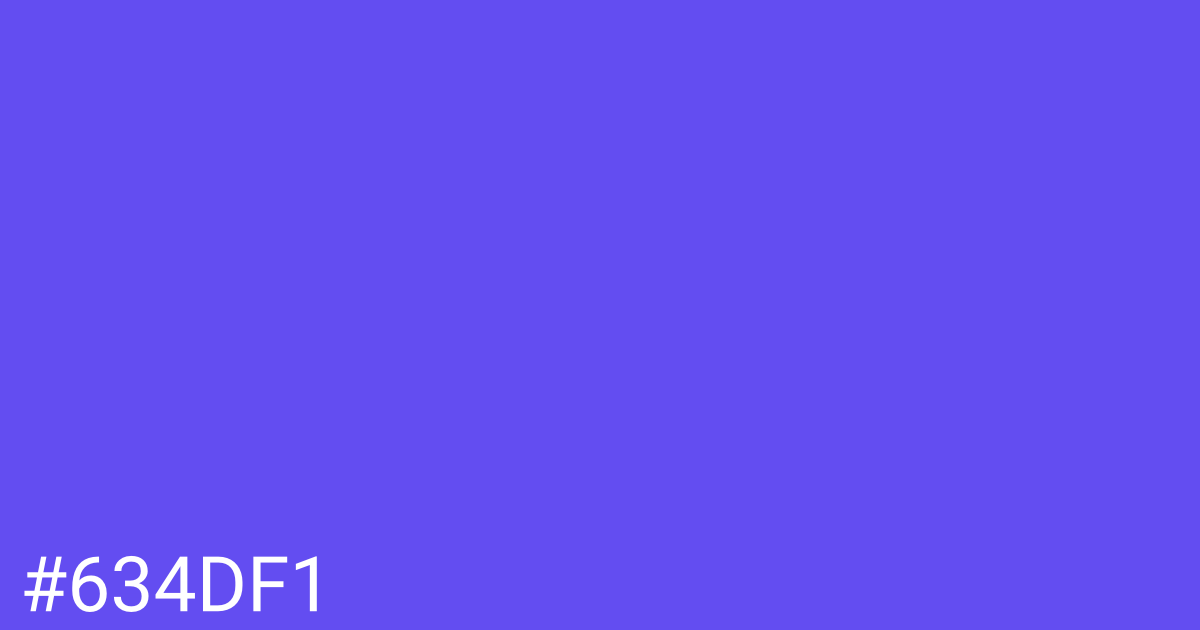 Hex color #634df1 graphic