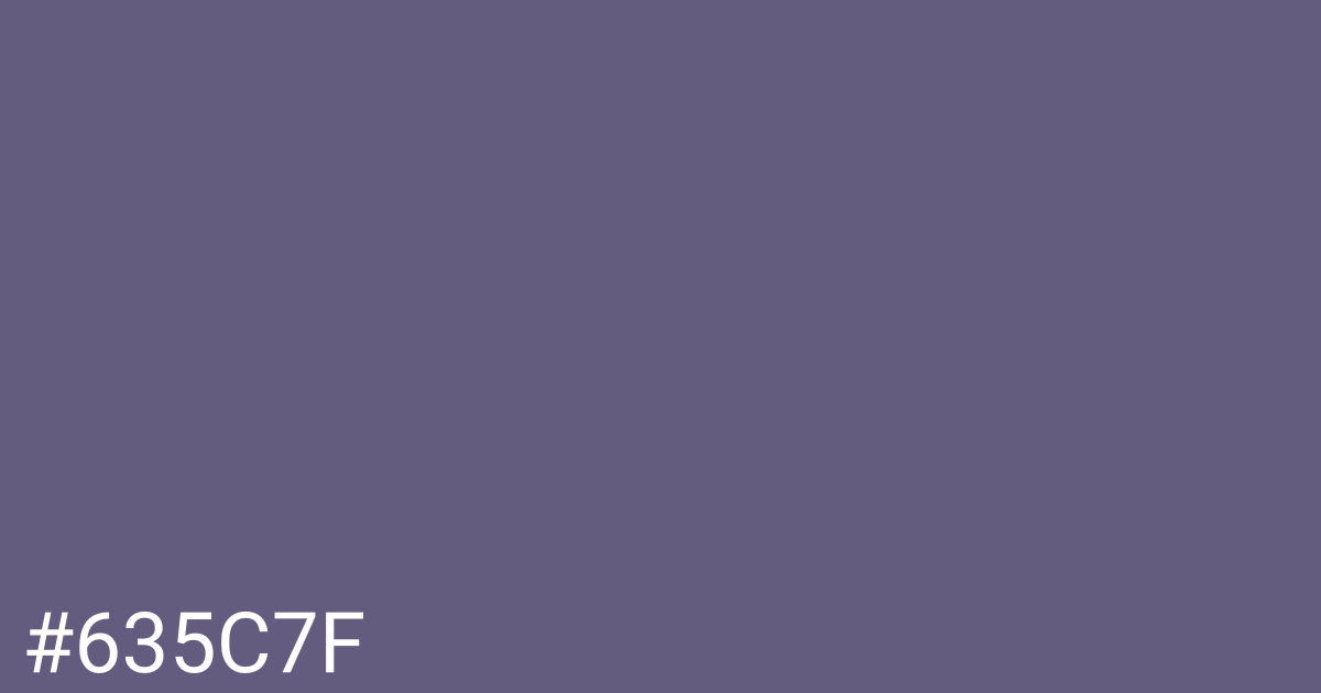 Hex color #635c7f graphic