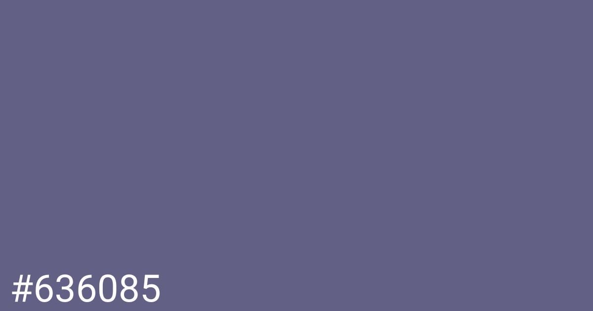 Hex color #636085 graphic