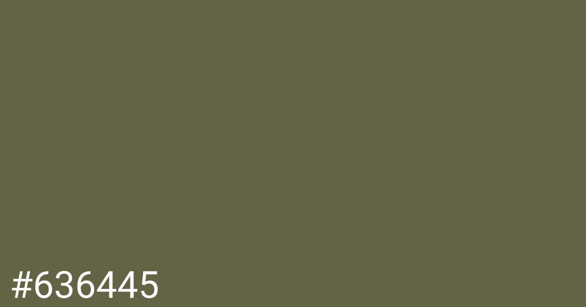 Hex color #636445 graphic