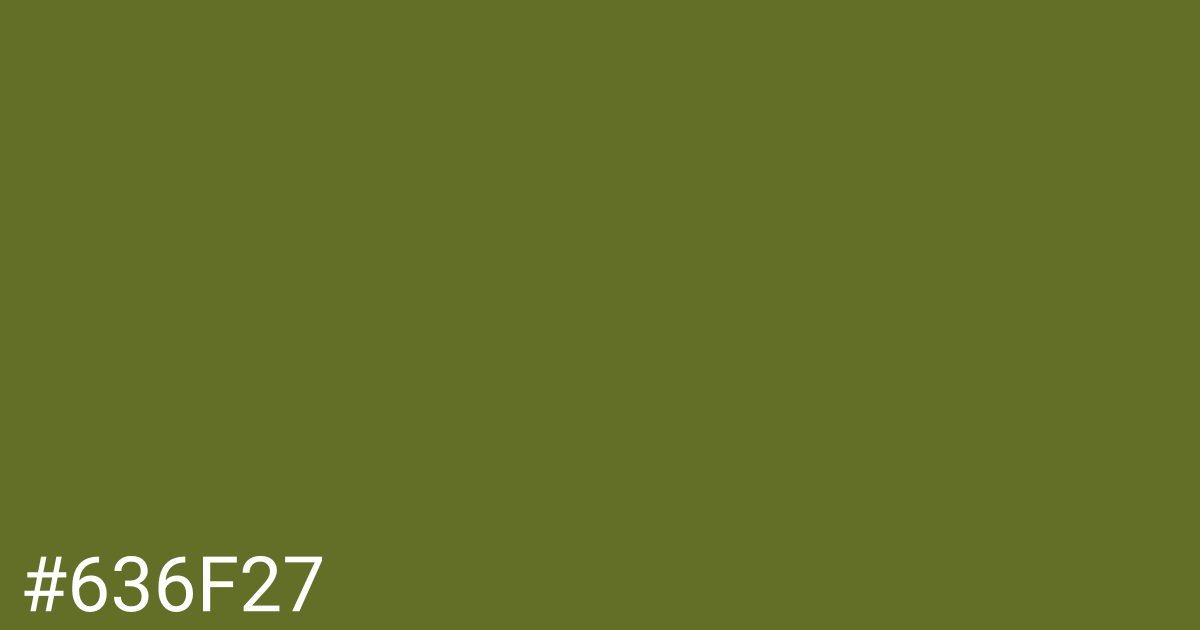 Hex color #636f27 graphic