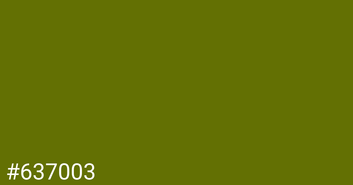 Hex color #637003 graphic