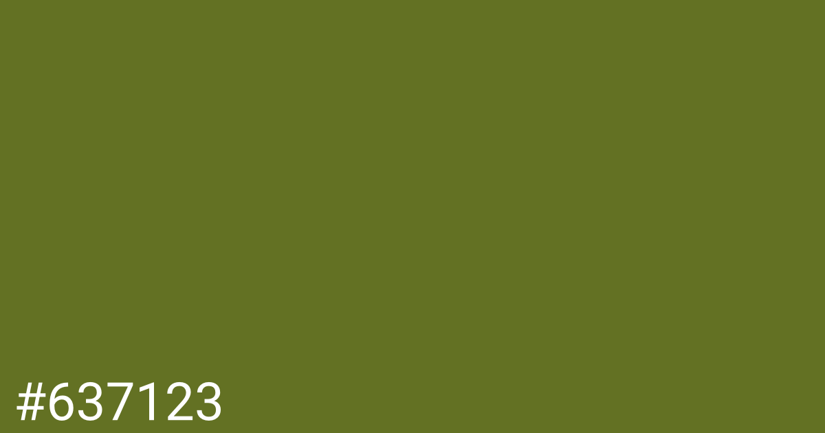 Hex color #637123 graphic