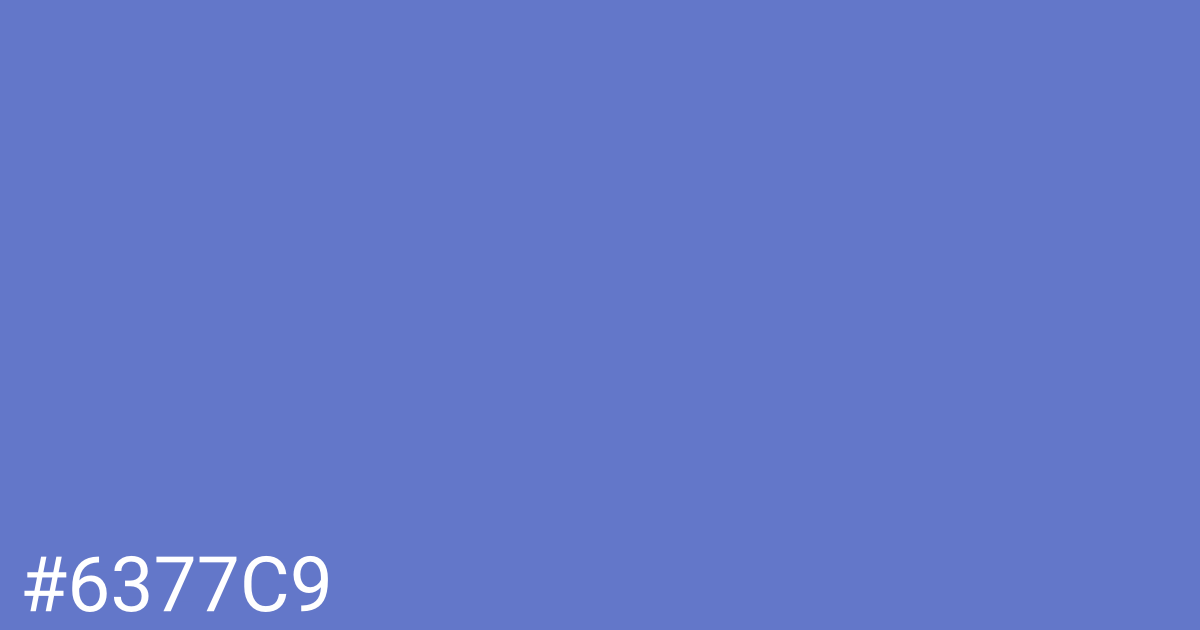 Hex color #6377c9 graphic