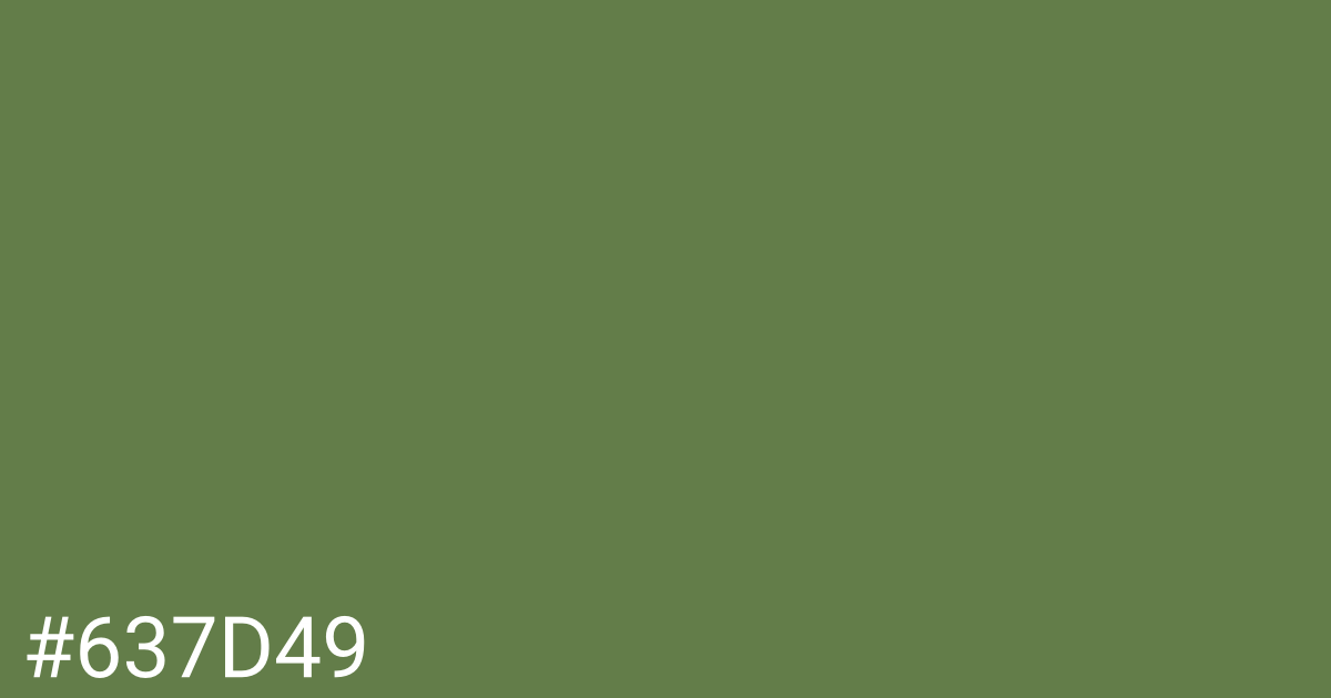 Hex color #637d49 graphic