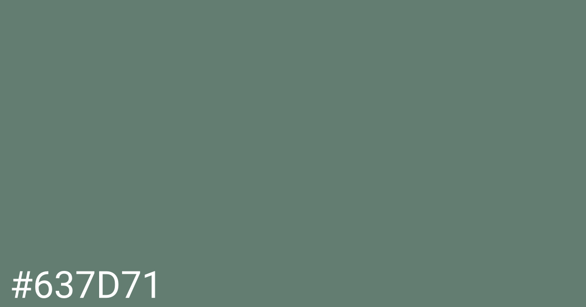 Hex color #637d71 graphic