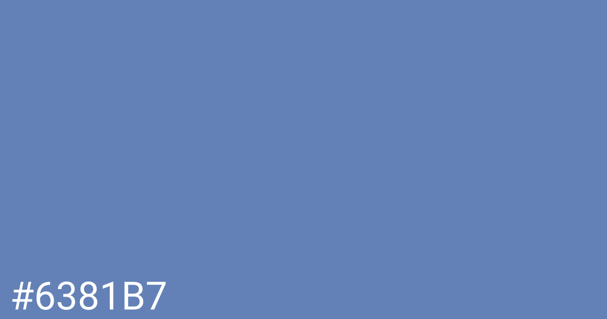 Hex color #6381b7 graphic
