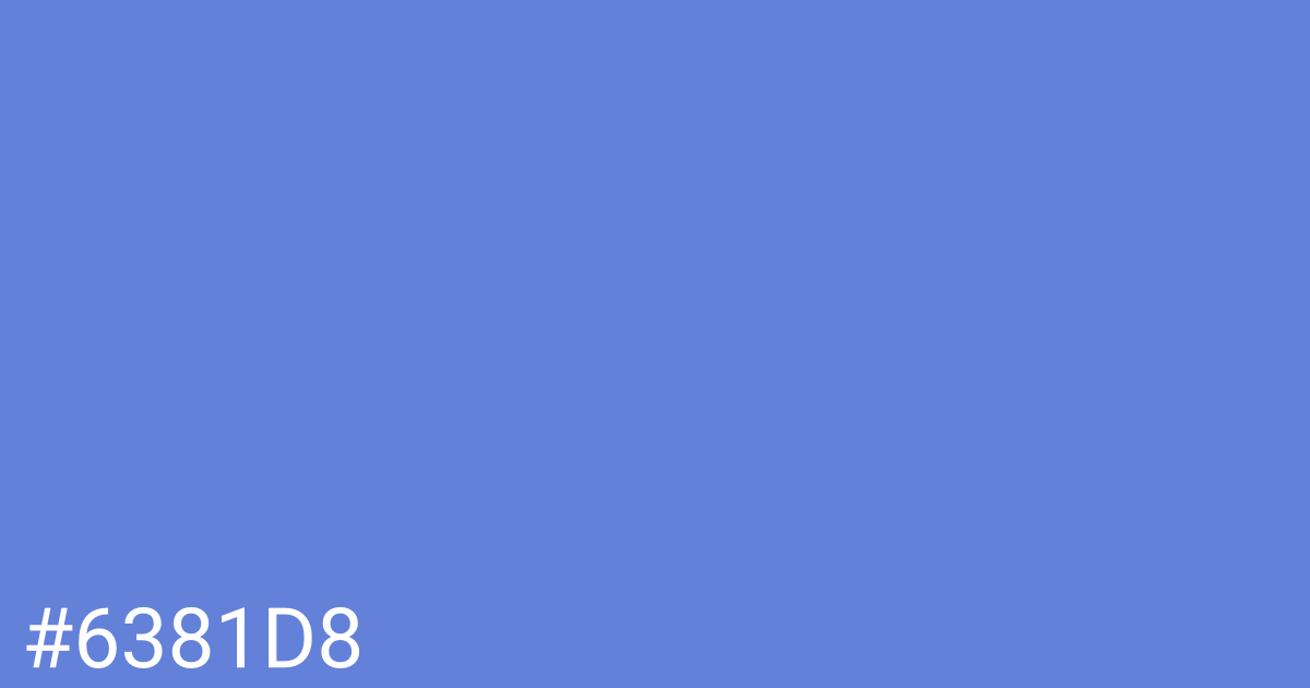 Hex color #6381d8 graphic