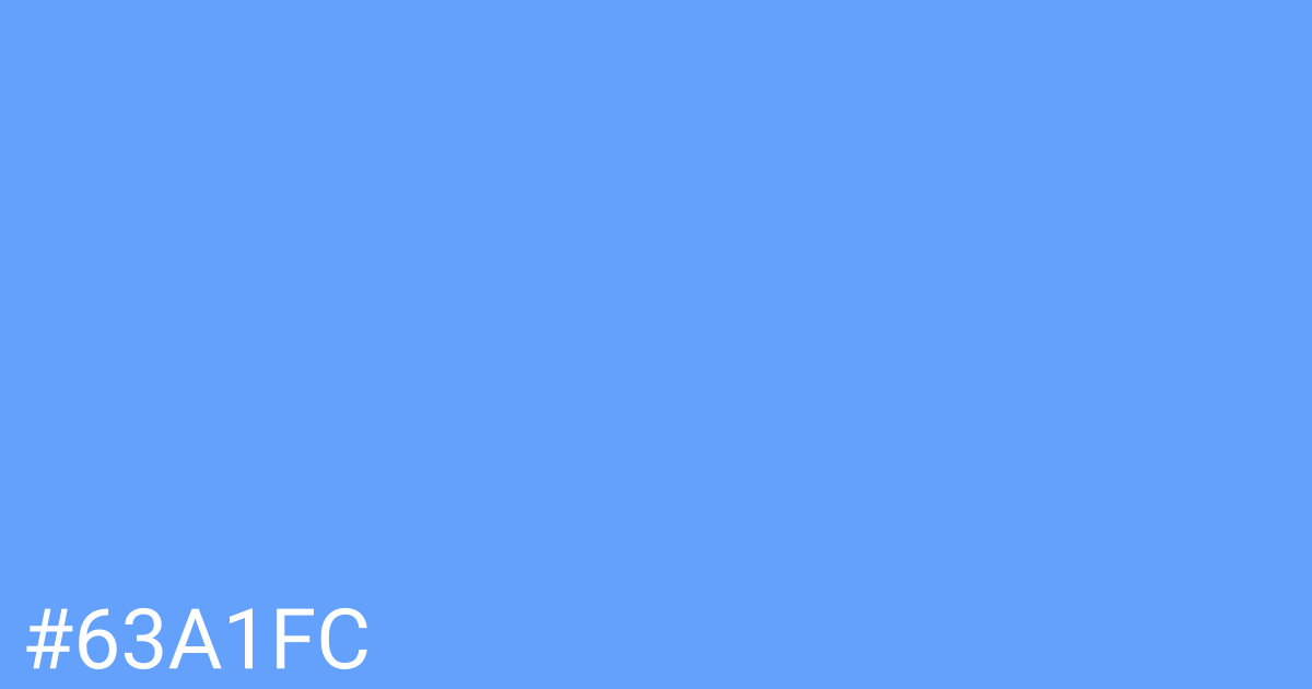 Hex color #63a1fc graphic